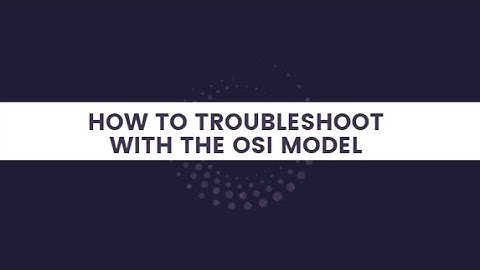 How to Troubleshoot a real Network problem using the OSI model