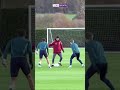 Arteta nutmegs Odegaard at Arsenal training