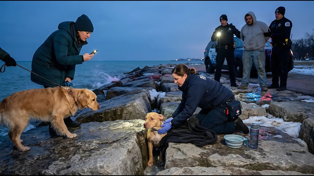 Dog Found Abandoned on the Beach — Police Called, Dog Saved, and the Abuser Is Caught
