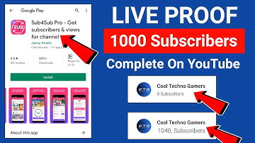 🔴 live proof sub4sub pro apps se first 1000 subscribers kaise kare || subscriber kaise badhaye