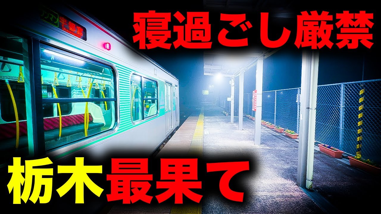 【野宿確定】寝過ごすと栃木最果てに放置されてしまう恐怖の終電を乗り通してみた｜終電で終点に行ってみた#135