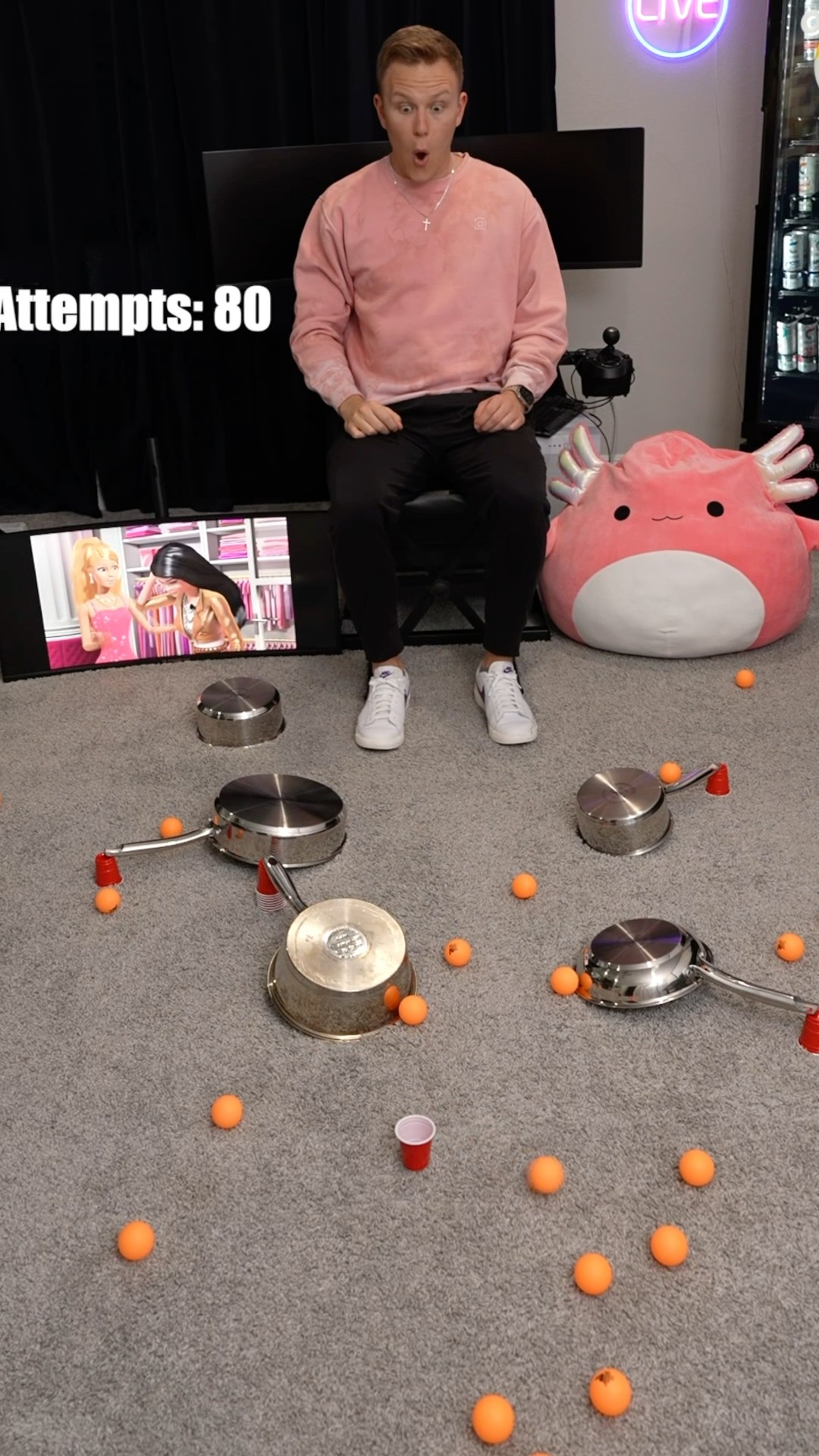 Ping Pong Trick Shot! (Barbie)