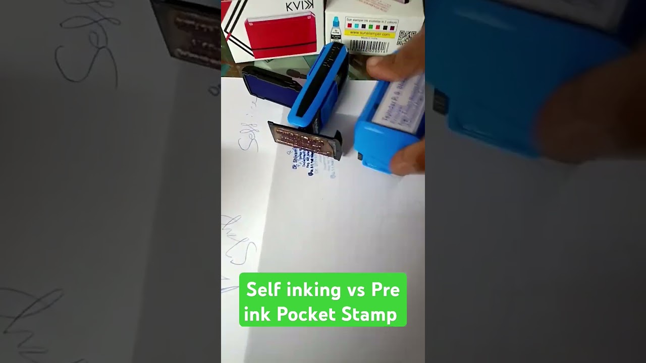 Self inking pocket stamp vs Pre ink Stamp 