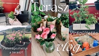 VLOG I Felvirágoztattuk a teraszt,virágültetés,homokozó, egy délutánunk közösen #vlog #ausztria