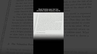 Black Scholes says risk free portfolios match treasury