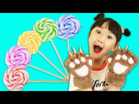 야옹~ <strong>사탕</strong> 캔디 <strong>롤리팝</strong> 먹고 컬러송 불러요 Finger Nursery Rhymes | Learn Colors With Lollipops 슈슈토이 Shushu ToysReview