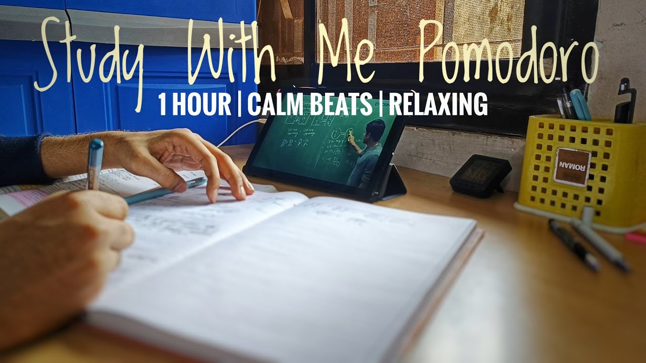STUDY WITH ME - 1 HOUR | Pomodoro session | Lofi beats | sunny day ☀️ ...