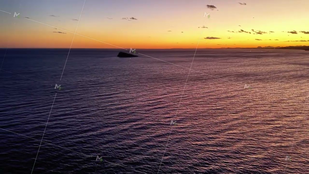 Evening Tranquil Scene, Relaxing Evening Meditation Capturing Quiet Beauty Of Sunset Over Sea And