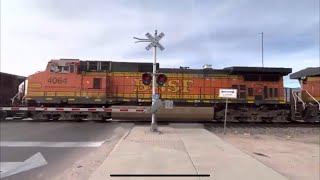 A Honking Northbound BNSF #8148 Empty Rock Train