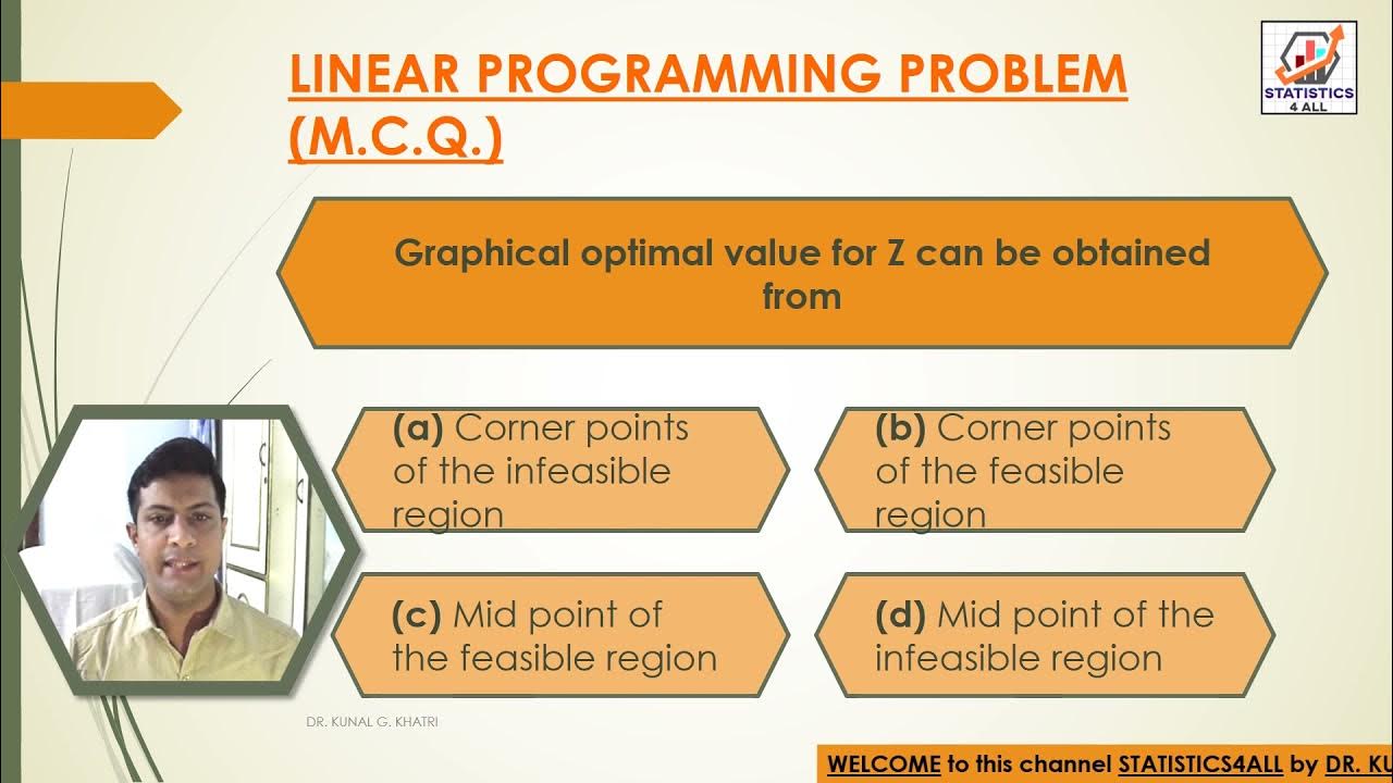 LPP LINEAR PROGRAMMING PROBLEM MCQ PART 2 BY DR KUNAL KHATRI #LPP # ...