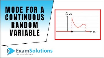 Mode for a Continuous Random Variable | ExamSolutions
