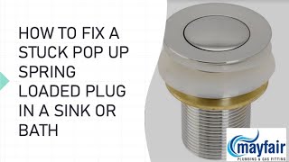 How to fix a spring loaded pop up waste plug in a hand basin or bath tub, Mayfair Plumbing Adelaide