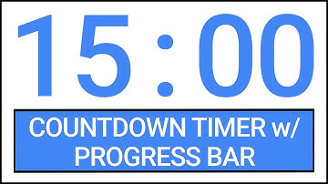 15 min Countdown Timer w/ Progress Bar #Timer #Countdown