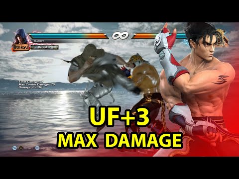 Jin UF3 - Left Spinning Jump Kick Combos | 94 Damage (Outdated)