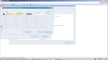 Oracle E business Suite Value Set with reference Structure