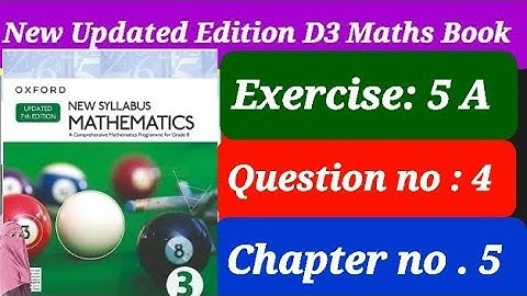 Exercise 5a question 4 ,d3 updated edition | Oxford new mathematics d3 | indices