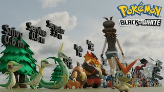 Pokemon Black & White Size Comparison [ Gen 5th ]