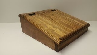 Making a lap desk I made a lap desk for my sister. She will be displaying it at her 25th wedding anniversary reception. I made several mistakes and