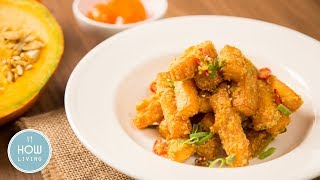 金沙南瓜 【簡單食譜】料理影片 Pumpkin With Salted Egg｜HowLiving美味生活