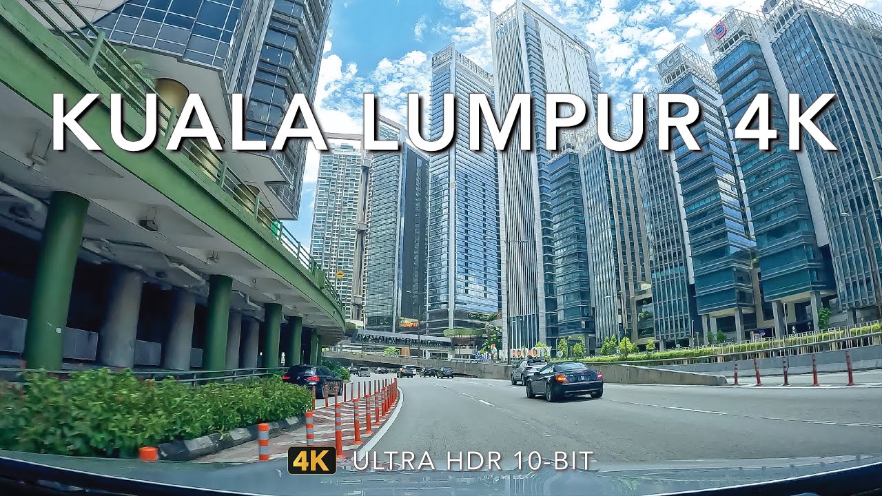 Driving Kuala Lumpur in 4K Ultra HD - Brickfields to Maharajelela, Malaysia