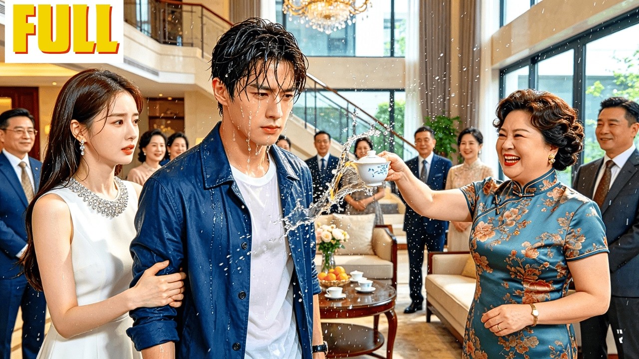 女CEO带穷男友回家,被亲戚用茶水泼脸羞辱,第二天对方全家跪在公司门口道歉,父亲带着整支保镖队现身!