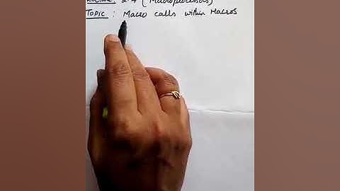 Macro calls within macros(Macroprocessor)