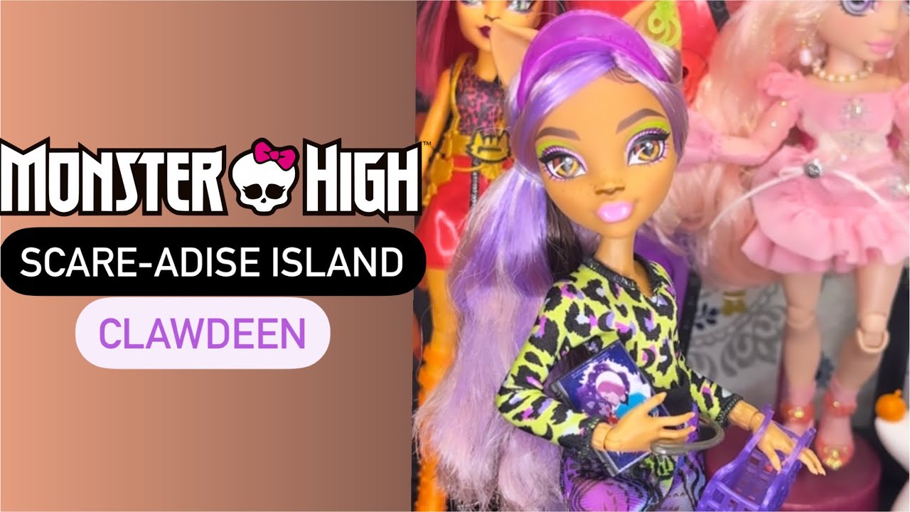 Monster High Scare-Adise Island Clawdeen unboxing and review!