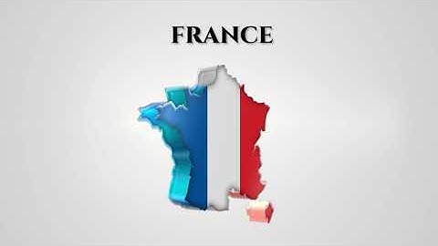 France map 3D rotation animation background video 1 hour loop