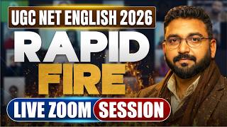 UGC NET English June 2026 Batch Aspirants 🔥 Rapid Fire Quiz | Live Zoom Session