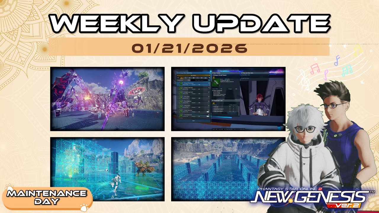 [PSO2:NGS] Еженедельное обновление 21.01.2026 [