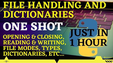 File Handling In Python | One Shot