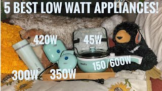 TOP FIVE low wattage appliances for cheap & easy vanlife cooking anywhere! (No propane or fuel!)