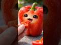 Which ? 🧅🥦🫑 ASMR cute eating #ai #asmr #asmrsounds #asmreating #aivideo #aifruit #cute