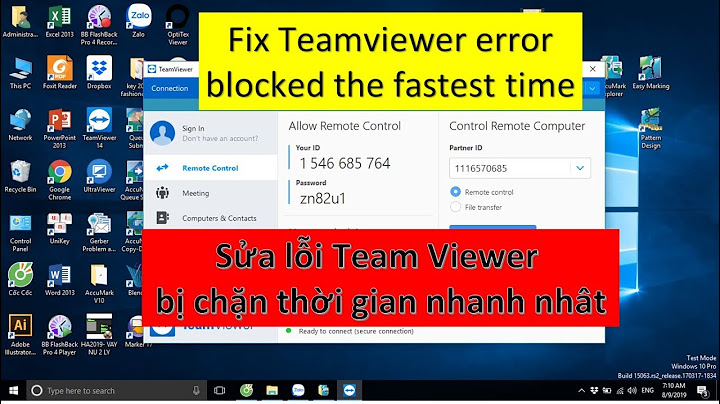 Lỗi không thể thiết lập kết nối teamviewer năm 2024