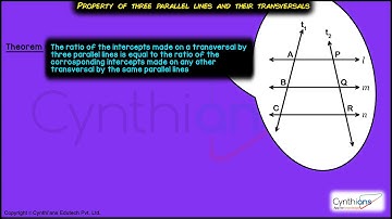 Property of three Parallel lines and their Transversal. Explained by Wahid Syed I SSC Class 10th