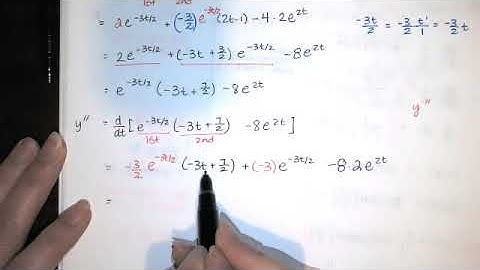 DE HW Help - Verify that a function is a solution of a second order ODE. - Differential Equations