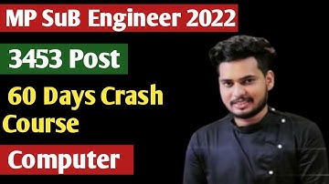 INTRODUCTION TO COMPUTER  | Mp Sub Engineer Crash Course | Mp Sub Engineer Vacancy 2022 |