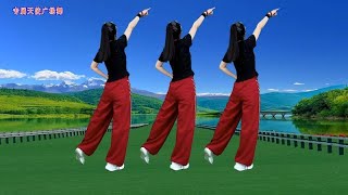 广场舞《婆婆丁》爆火流行32步，背面演示，初学者一看就会
