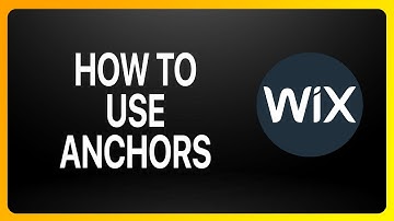 How To Use Anchors Wix Tutorial