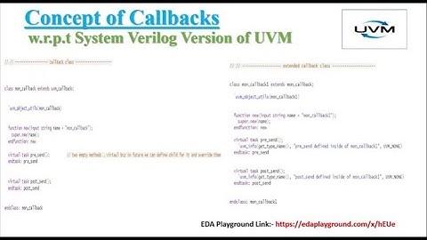 Concept of call-backs w.r.p.t sv-uvm (System Verilog Version of UVM) Part-2 (Modified)