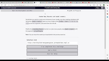 MongoDB and Mongoose Create Many Records with model create   freeCodeCamp PART 4