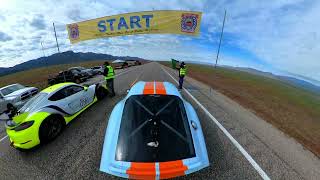 Nevada Open Road Challenge in a Factory Five Type 65 averaging 140MPH for 151 Miles