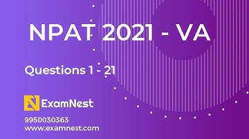 NPAT 2021 | VA Question 1 to 21 | Previous Year Paper | NPAT Original | IPMAT Prep | CUET | Online