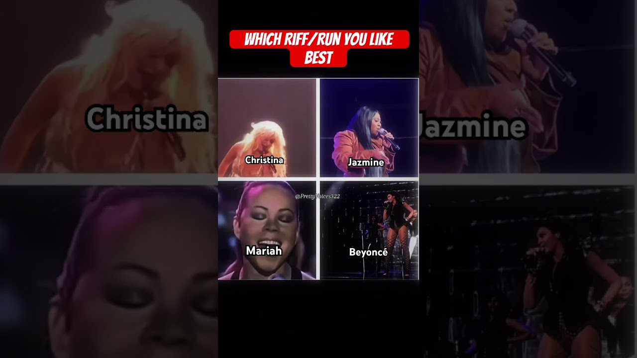 Which Riff Run Do You Like Best Reels Christinaaguilera Jazminesullivan Mariahcarey Beyonce