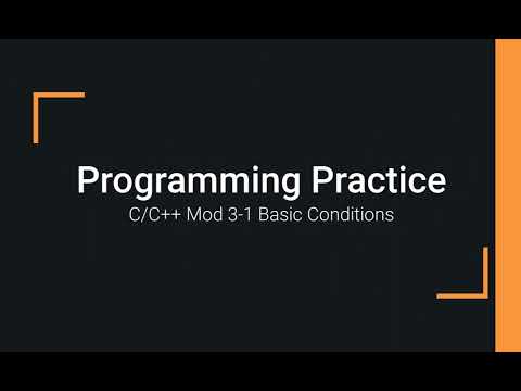 C++ Programming Examples 03-1 How to Write Basic Conditions