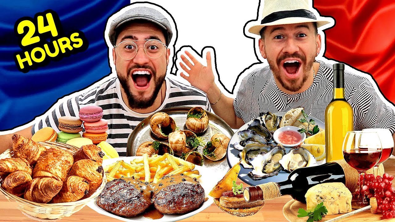 Only Eating FRENCH Foods For 24 Hours Challenge! (FOOD CHALLENGE) - YouTube