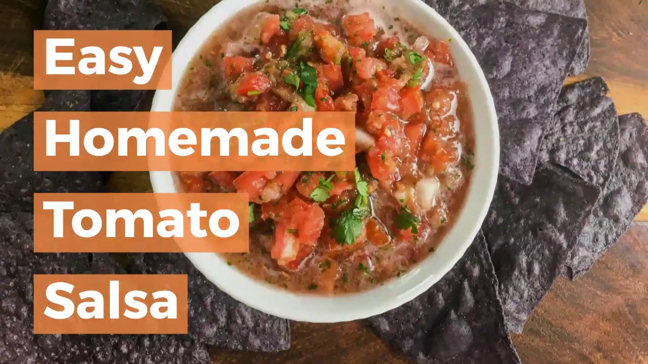 Easy Homemade Tomato Salsa - YouTube