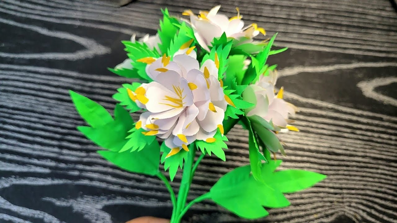 Amazing white flower making | Paper flower | Paper Craft | home decor |how to make 