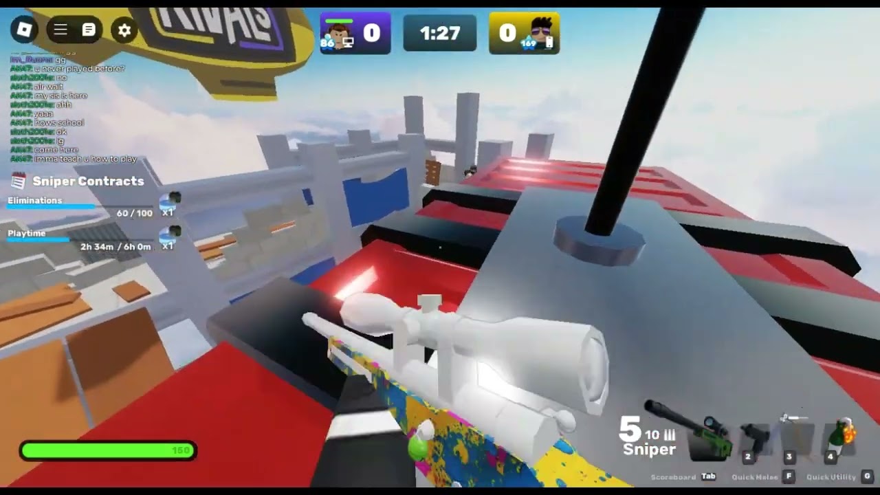 Sniper Headshots Moments In Roblox Rivals YouTube 