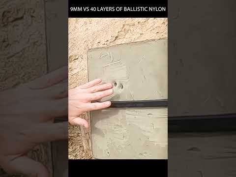 9MM Vs 40 Layers of Ballistic Nylon #militarygear #nylon #bodyarmor #militaryhistory #tacticalgear